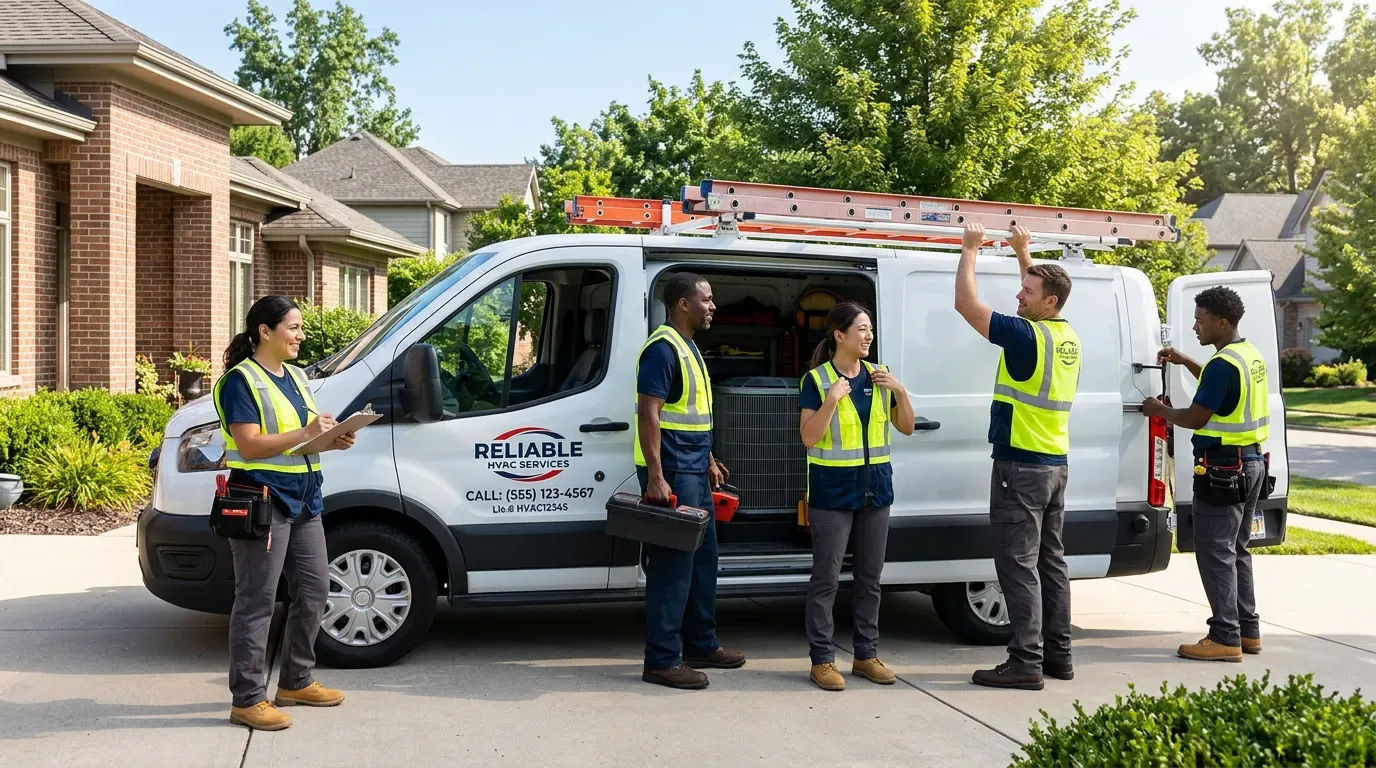Custom printed apparel and signage for HVAC Companies