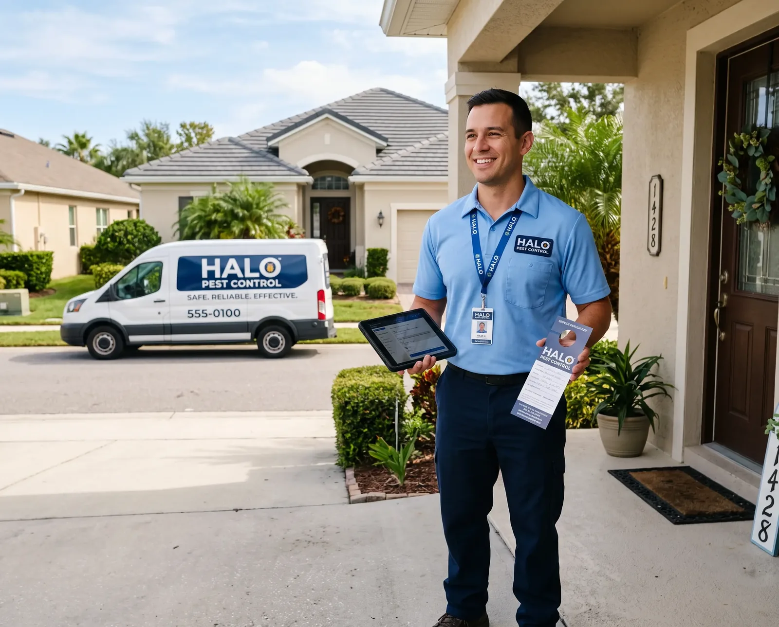 Custom printed apparel and signage for Pest Control Companies