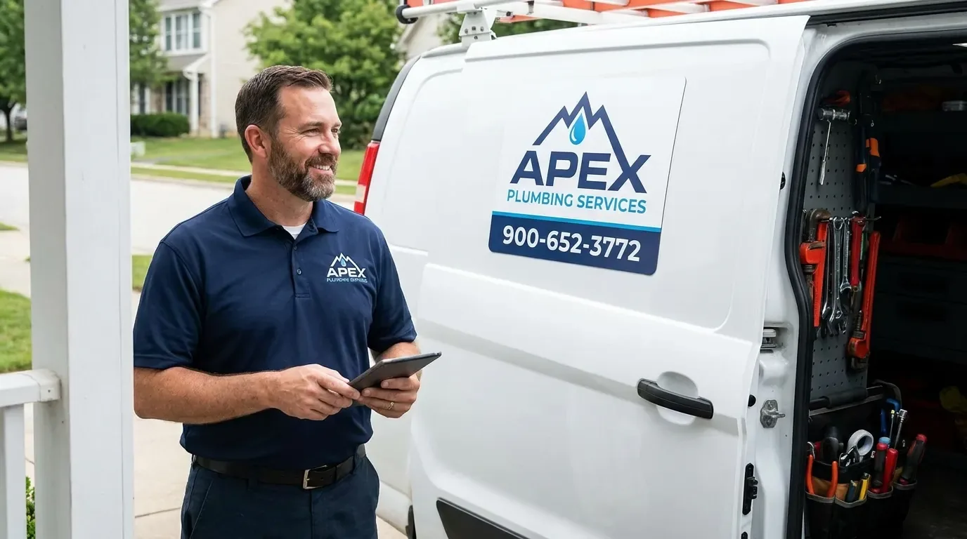 Custom printed apparel and signage for Plumbing Companies